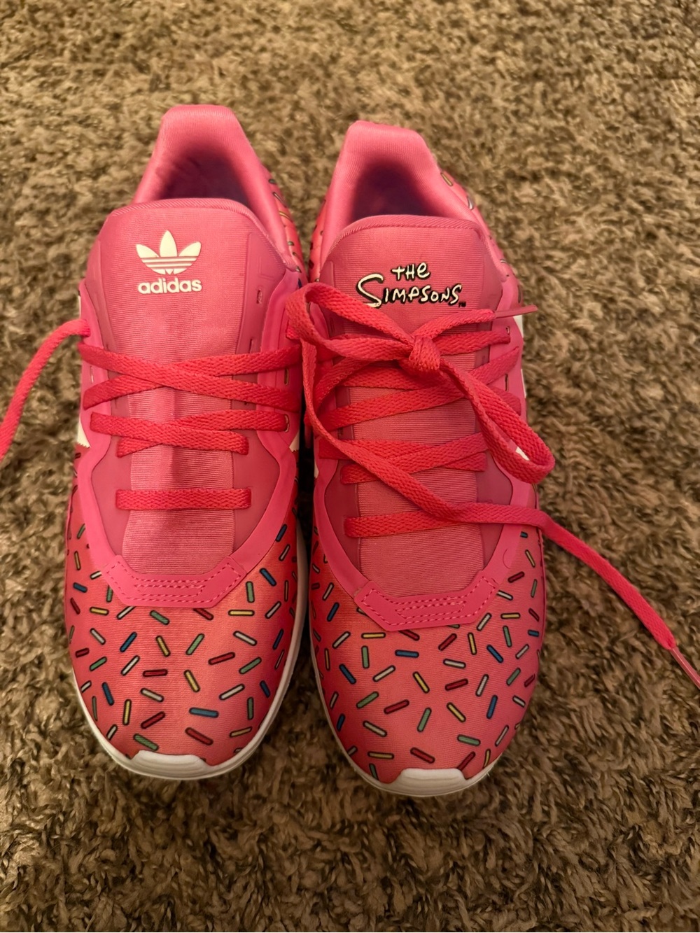 adidas Bright Pink Simpsons Donut Sprinkle Sneakers